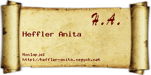 Heffler Anita névjegykártya